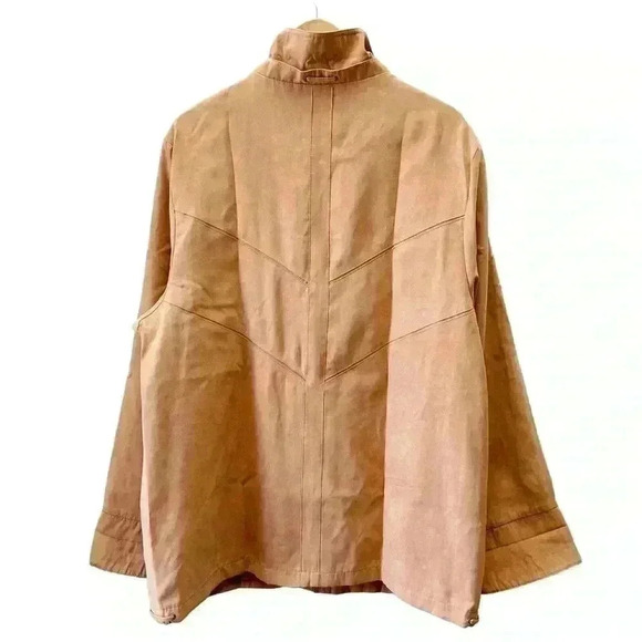 Vintage Luba Trench Coat Lightweight Softshell Jacket Pastel Peach 15/16 NWT - Picture 2 of 14